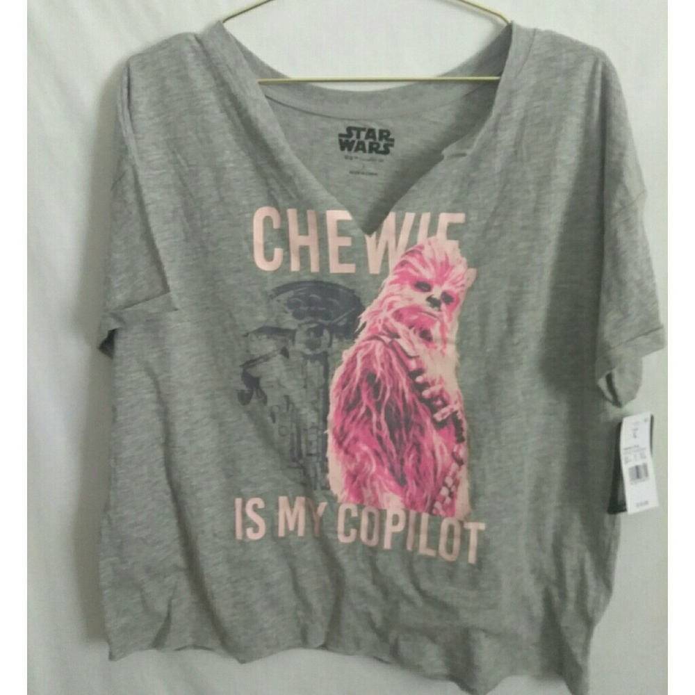 NWT STAR WARS "Chewie is my copilot" Shirt L
